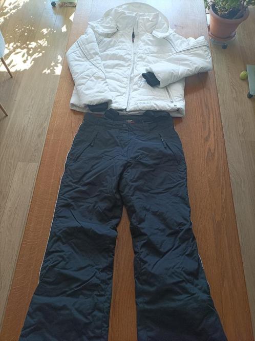 Skipak. Wit skijas en zwart skibroek van het kwaliteitsmerk, Sport en Fitness, Skiën en Langlaufen, Zo goed als nieuw, Ski's, Ski