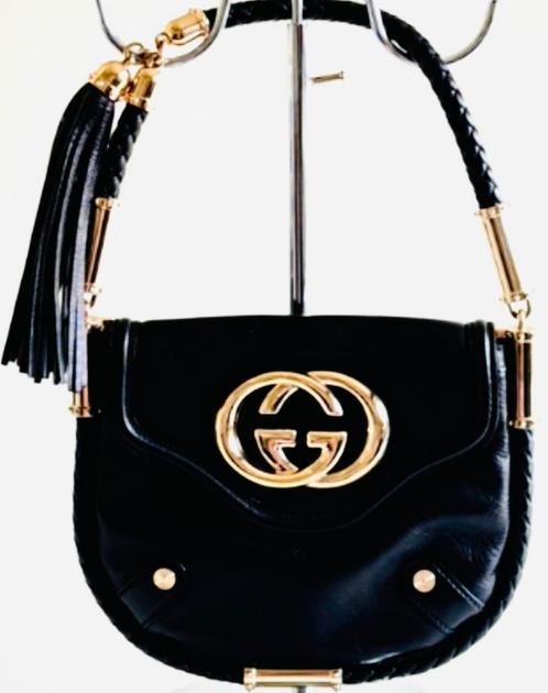GUCCI BRITT GG LOGO TAS ZWART (NEW €1.650) ORIGINEEL💖💖💖, Handtassen en Accessoires, Tassen | Damestassen, Zo goed als nieuw