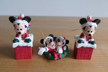 Pendentifs pour sapin de Noël Mickey Mouse et Minnie Mouse