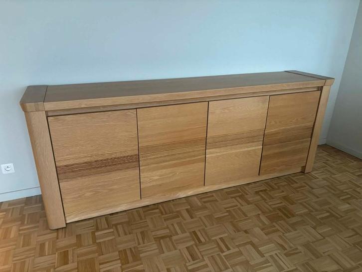Dressoir (meubelen Moens) 239x49x90, Maison & Meubles, Armoires | Dressoirs, Comme neuf, 200 cm ou plus, 25 à 50 cm, Avec tiroir(s)