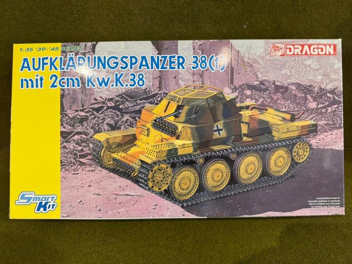 Dragon 1/35 6294 Aufkläringspanzer 38(t) 20mm kwk 38, Hobby en Vrije tijd, Modelbouw | Auto's en Voertuigen, Zo goed als nieuw