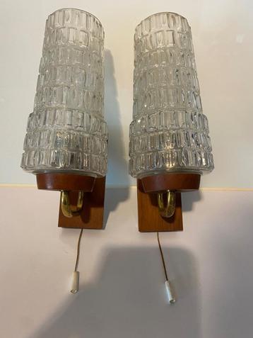 2 stuks vintage wandlampjes