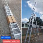 ladders 3x11 treden + voetverbreding van 1 meter, Enlèvement, Neuf, Échelle, 4 mètres ou plus