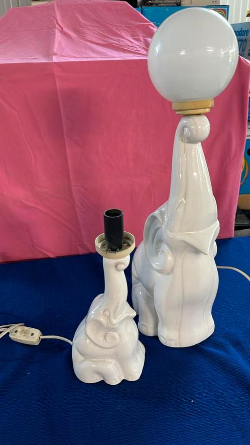 Lampjes olifant groot + klein, Huis en Inrichting, Lampen | Tafellampen, Gebruikt, 50 tot 75 cm, Overige materialen, Ophalen
