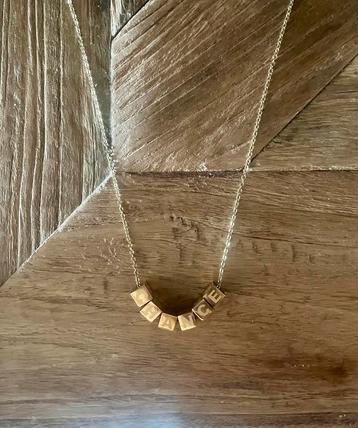 Ketting goud rvs staal kubussen chance verlengstukje beschikbaar voor biedingen