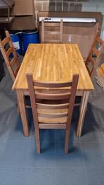 Keukentafel + 4 stoelen., Huis en Inrichting, Tafels | Eettafels, Ophalen, Gebruikt, 100 tot 150 cm, 50 tot 100 cm
