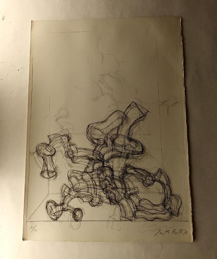 Kunst litho - G. Roth ('76) - Radierungen O.T. (1), Antiek en Kunst, Kunst | Etsen en Gravures, Ophalen of Verzenden