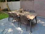 Tuintafel met 6 stoelen, Ophalen, Gebruikt, Kunststof, Stoel