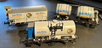 3110. 3 „Dampf Bier” wagens H0 Märklin/Trix. beschikbaar voor biedingen