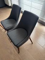 6 eetkamerstoelen, Ophalen, Gebruikt, Stof, Grijs