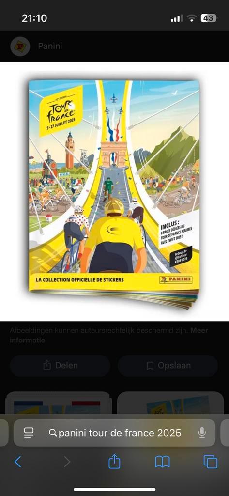 Panini tour de france 2025, Verzamelen, Stickers, Nieuw, Sport, Ophalen of Verzenden
