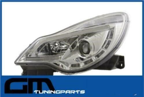 # Led dagrij koplampen opel corsa d # chrome uitvoering, Auto-onderdelen, Verlichting, Opel, Nieuw, Ophalen of Verzenden