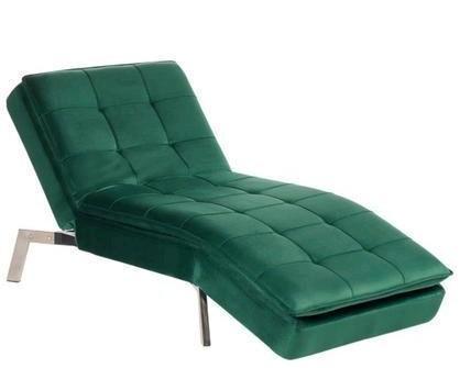 Longue fluweel groen, Huis en Inrichting, Slaapkamer | Slaapbanken, Zo goed als nieuw, Groen, Ophalen