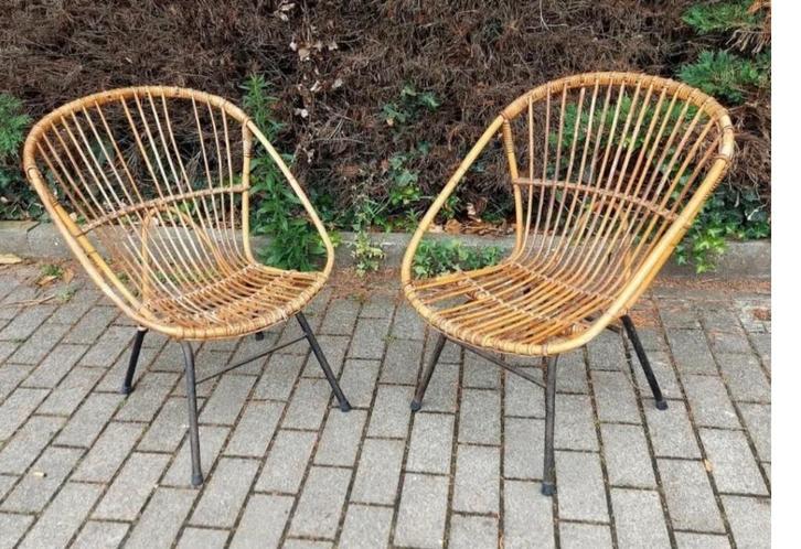 Bamboe stoel ook apart te koop, stukprijs, Antiek en Kunst, Antiek | Meubels | Stoelen en Sofa's, Ophalen