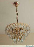 Mooi kristal kroonluchter met 6 lampen, Huis en Inrichting, Ophalen, Zo goed als nieuw, Glas, Klassiek