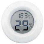 Hygrometer Thermometer Klimaatmeter Vochtmeter Rond 41mm Wit, Nieuw, Weerstation, Ophalen of Verzenden