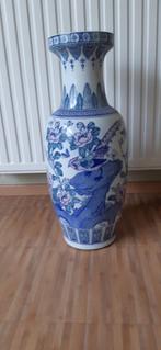 Chinese vaas, Blauw, 50 tot 75 cm, Ophalen, Aardewerk of Porselein