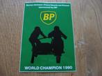 Sticker BP Zijspan Motor Moto's World Champion 1990, Ophalen of Verzenden, Nieuw