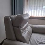 Ledreren relaxzetel licht grijs, Huis en Inrichting, Zetels | Zetels, Ophalen, Eenpersoons, Zo goed als nieuw, Rechte bank