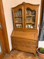 Antieke eiken vitrinekast in uitstekende staat, Huis en Inrichting, Kasten | Vitrinekasten, Ophalen, 50 tot 100 cm, Zo goed als nieuw