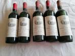 5 flessen Chateau Lille Coutelin- Saint Estèphe 1974, Frankrijk, Ophalen of Verzenden, Zo goed als nieuw, Rode wijn