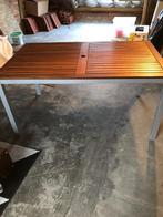 Houten tafel terrastafel, Huis en Inrichting, Tafels | Eettafels, Ophalen, Zo goed als nieuw