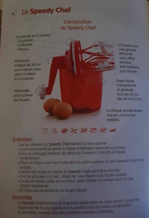 Tupperware SpeedyChef COMME NEUF, Maison & Meubles, Cuisine| Tupperware, Comme neuf, Autres types, Rouge, Enlèvement ou Envoi