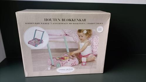 Houten blokkenkar - loopwagentje, Enfants & Bébés, Jouets | Jouets en bois, Comme neuf, Jouet à Pousser ou Tirer, Enlèvement