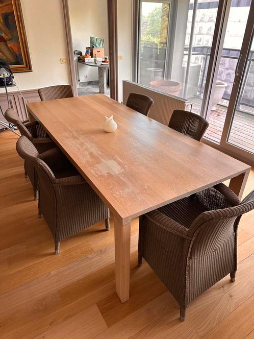Eettafel met stoelen (240 x 104), Huis en Inrichting, Complete eetkamers, Gebruikt, 6 tot 8 stoelen, Ophalen