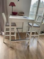 Table + 2 chaises jautes, Maison & Meubles, 100 à 150 cm, Comme neuf, Enlèvement, 75 cm ou plus