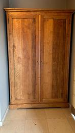 Massief teak houten kleerkast / garderobekast, Huis en Inrichting, Kasten | Kleerkasten, Ophalen, Rustic en tijdloos, 100 tot 150 cm