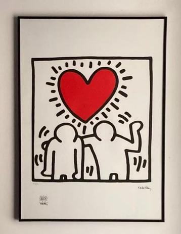 Keith Haring: lithografie op groot formaat 50 bij 70 cm beschikbaar voor biedingen