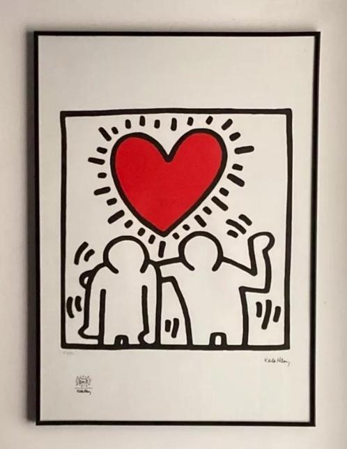 Keith Haring: lithografie op groot formaat 50 bij 70 cm, Antiek en Kunst, Kunst | Litho's en Zeefdrukken, Ophalen of Verzenden