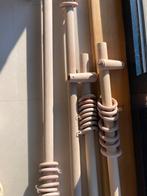 Beukenhout gezandstraald gordijn roede, Huis en Inrichting, Stoffering | Gordijnen en Lamellen, Ophalen, Zo goed als nieuw, Beige