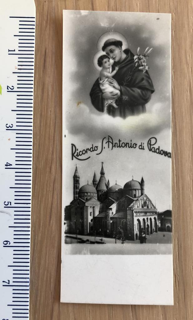 Herinneringsprentje Ricordo S. Antonio di Padova, Verzamelen, Religie, Gebruikt, Christendom | Katholiek, Kaart of Prent, Ophalen of Verzenden
