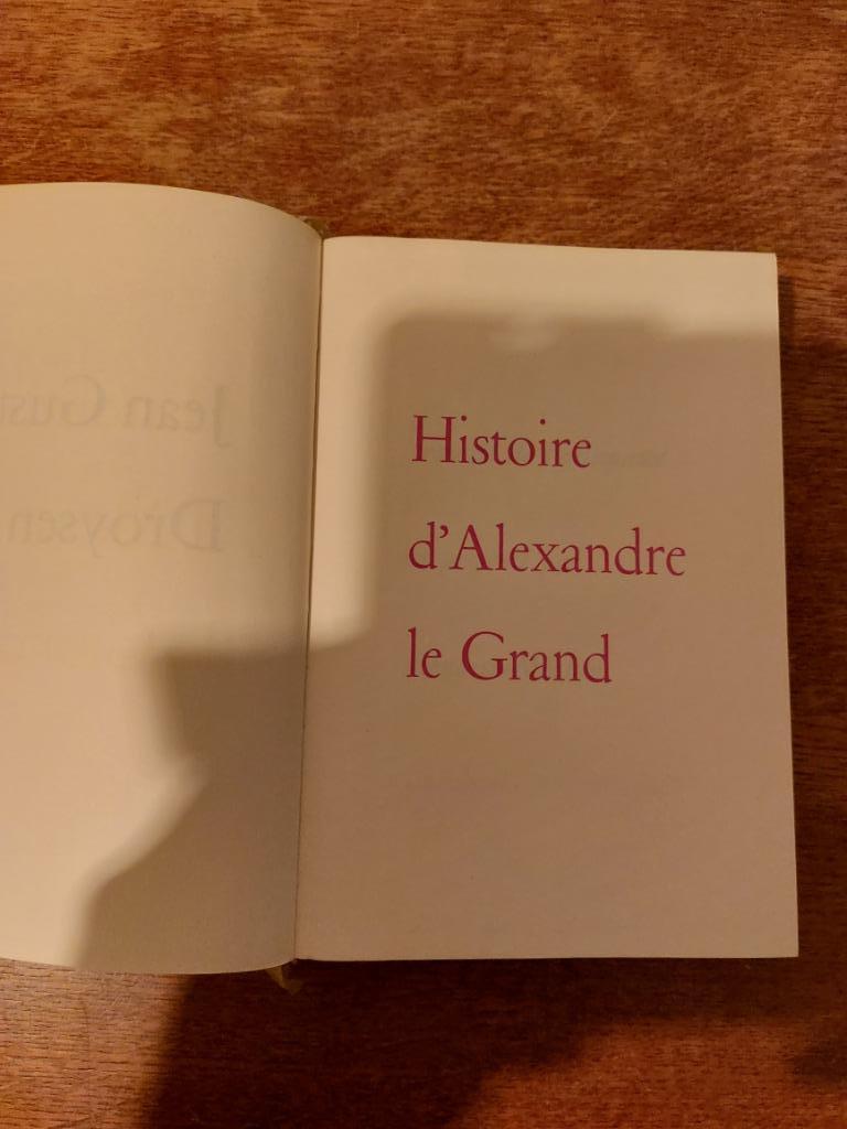 Alexandre le Grand, J. Gustave Droysen, Livres, Histoire mondiale, Utilisé, Enlèvement