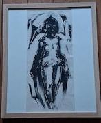 Jef Wauters - gemengde techniek/papier Lavis/inkt, Ophalen of Verzenden