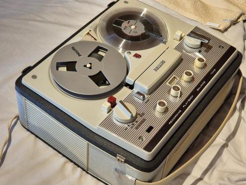 Bandrecorder PHILIPS EL3547, Audio, Tv en Foto, Bandrecorder, Bandrecorder, Met stofkap, Ophalen of Verzenden