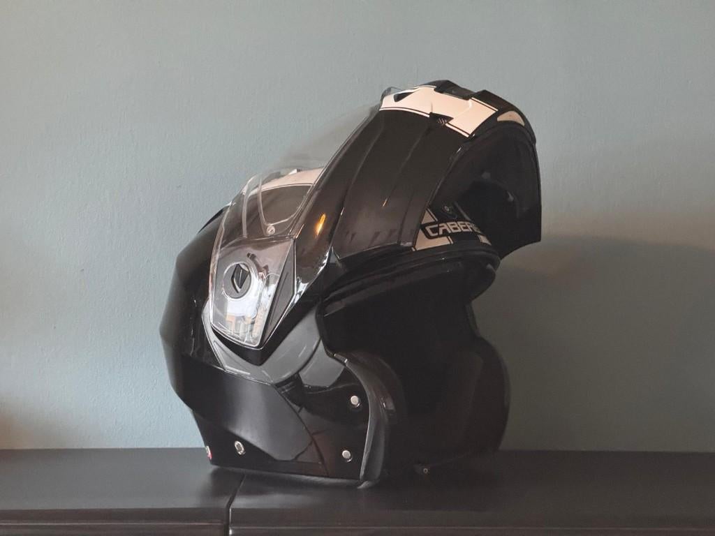 Caberg Duke Legend XL zwart/wit – zéér goede staat, Ophalen of Verzenden, Zo goed als nieuw, Extra large of groter, Cabergh