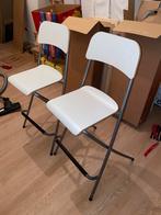 Barkruk Wit, Ophalen, Gebruikt, Met voetsteun, Hout