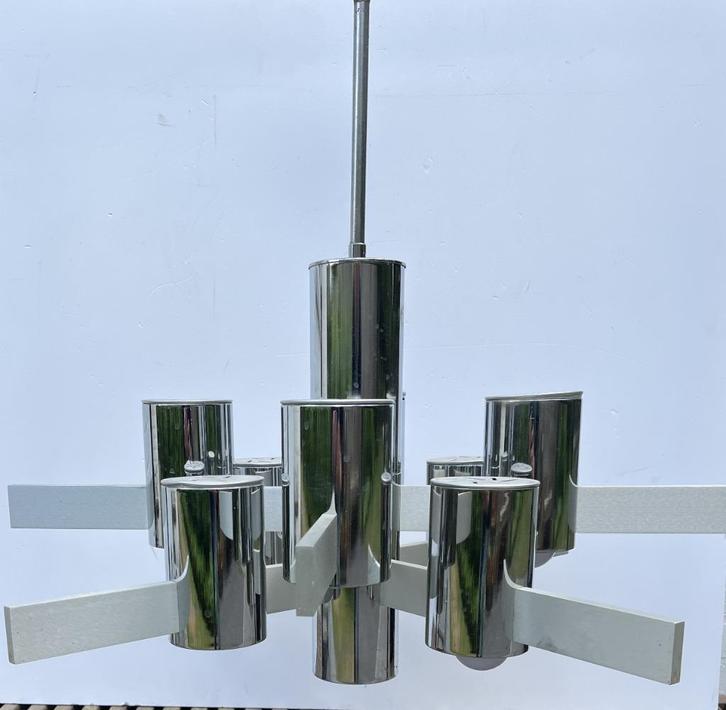 Sciolarie luster zeldzaam, Huis en Inrichting, Lampen | Kroonluchters, Zo goed als nieuw, Metaal, Ophalen of Verzenden