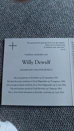 Willy Dewulf - Salesiaan van Don Bosco, Verzamelen, Bidprentjes en Rouwkaarten, Verzenden, Bidprentje