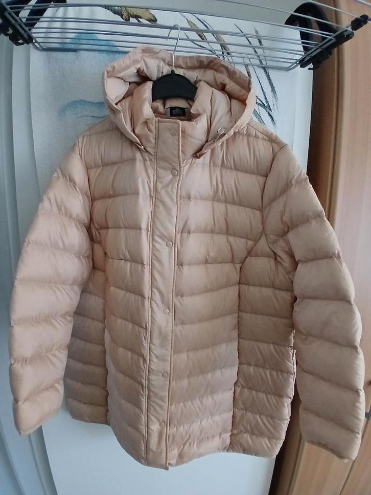 ZEER MOOIE SPLINTERNIEUWE BEIGE DAMES DONSJAS MAAT 52, Kleding | Dames, Jassen | Winter, Nieuw, Beige, Ophalen of Verzenden