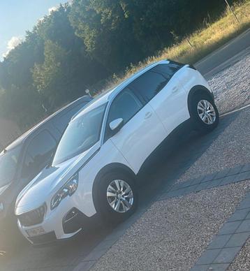 Peugot 3008 pureTech, Auto's, Peugeot, Automaat, Zwart, Leder en Stof, Wit