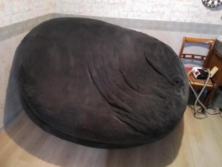 Pouf XXL, Maison & Meubles, Sièges-poires, Comme neuf, Pouf, Gris, Enlèvement