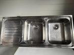dubbele inox spoelbak Franke met afdruipblad, Huis en Inrichting, Keuken | Keukenelementen, Ophalen, Gebruikt