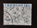 Faeroer / Foroyar 1975 - landkaart, Postzegels en Munten, Postzegels | Europa | Scandinavië, Ophalen of Verzenden, Denemarken