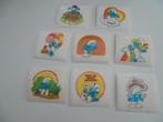 smurfen- 8 stickers van 1980, Verzamelen, Ophalen of Verzenden, Zo goed als nieuw, Strip of Tekenfilm
