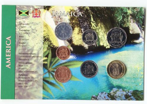 Jamaica Muntkaart 1991-2006 7 munten, Postzegels en Munten, Munten | Amerika, Setje, Zuid-Amerika