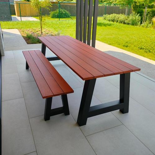 hardhouten padouk tuintafel, Tuin en Terras, Tuintafels, Nieuw, Rechthoekig, Hout, Ophalen